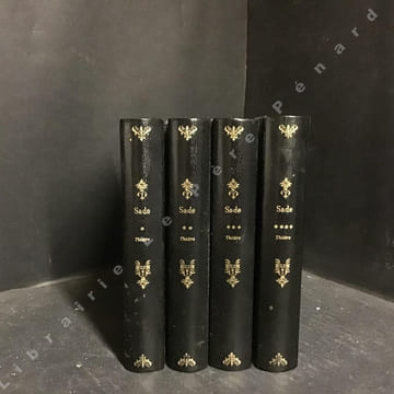 Oeuvres complètes de Sade. 35 volumes incluant 4 volumes des oeuvres théâtrales : I. Les infortunes de la vertu - II, III. Justine - IV, V, VI. Les ...