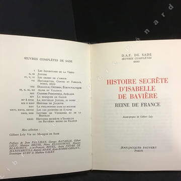 Oeuvres complètes de Sade. 35 volumes incluant 4 volumes des oeuvres théâtrales : I. Les infortunes de la vertu - II, III. Justine - IV, V, VI. Les ...