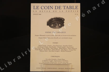 Le Coin de Table, N° 35 : Poésie, état des lieux : La Poésie de Jules Supervielle, ou l'écriture de la conciliation (Jacques Allemand) - Jean Anhouil, ou le contrebandier lyrique (Jacques Charpentreau) // Poèmes // Chroniques