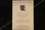 Le Coin de Table, N°59 : Passage des panoramas : Le théâtre contemporain en vers (Jean Hautepierre) - Première station des "Fleurs du mal" (Mathilde ...