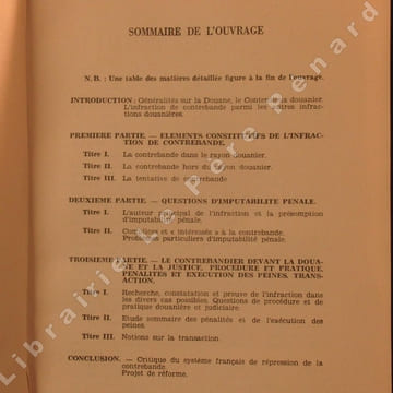 La contrebande. Législation, jurisprudence, usages et pratique de la douane. BEQUET, Paul - Préface de G. Levasseur
