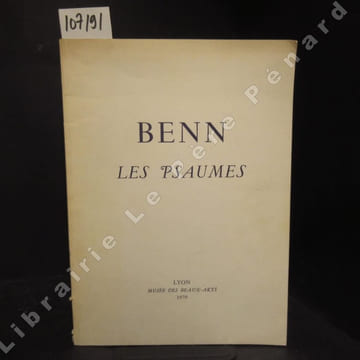 Benn. Les psaumes.. ANONYME - Avant-propos d'Etienne Souriau