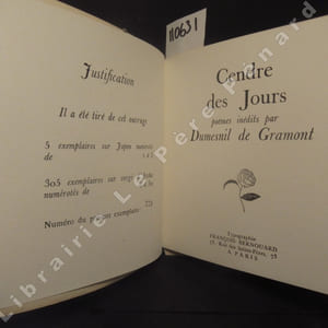 Cendre des Jours. Poëmes inédits