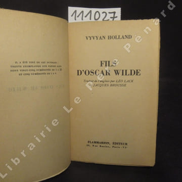 Fils d'Oscar Wilde. HOLLAND, Vyvyan