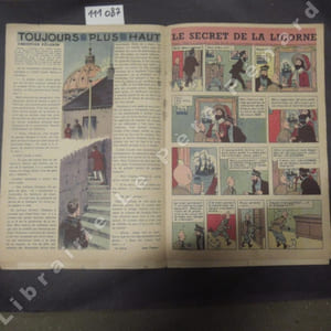 Coeurs Vaillants N° 13 : Electron Z (PATRICE) - En remontant le Rhône j'ai rencontré (Passe-Partout) - Le naufragé de l'Afrique (HERBE) - Tintin et le secret de la licorne (HERGE) - Le mystère du Val de la Muerte (HERBE) - L'énigme du Canyon Rouge - ...