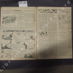Coeurs Vaillants N° 13 : Electron Z (PATRICE) - En remontant le Rhône j'ai rencontré (Passe-Partout) - Le naufragé de l'Afrique (HERBE) - Tintin et le secret de la licorne (HERGE) - Le mystère du Val de la Muerte (HERBE) - L'énigme du Canyon Rouge - ...