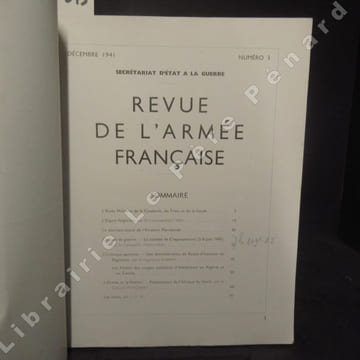 Revue de l'Armée Française N° 3 : L'Ecole militaire de la Cavalerie, du Train et de la Garde - L'Esprit Nigérien (Commandant FASSY) - Le nouveau statu ...