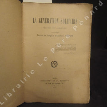 La génération solitaire (Lucina sine concubitu). CAUFEYNON, Docteur - Traduit de l'anglais par Abraham Johnson