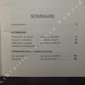 Exister N° 9 : Travail et Propriété - Travail et civilisation - Célébration du geste - Qui est réaliste ? - ...