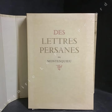 Des lettres persanes. MONTESQUIEU - Ornements dessinés et gravés sur bois de Robert Blanchet - Eaux-fortes de Pierre Prud'hon - Avant-dire de Didier ...