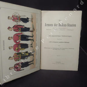 Die Armeen der Balkan-Staaten (Türkei - Griechenland - Rumänien - Serbien - Bulgarien - Montenegro) in ihren gegenwärtigen Uniformirungen. 10 Tafeln in lithographischem Farbendruck mit 64 Abbildungen. Nebst Erläuterungen und Mittheilungen über die Organisation, Eintheilung, Stärke, Bewaffnung und Uniformirung dieser Armeen.