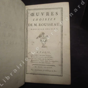 Oeuvres choisies de M. Rousseau. Nouvelle édition. ROUSSEAU, Jean-Baptiste 