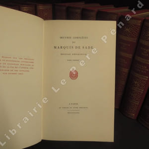 Oeuvres complètes du marquis de Sade. Edition définitive. (15 volumes)