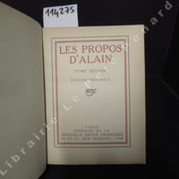 Les propos d'Alain. Tome I & II. (2 volumes)