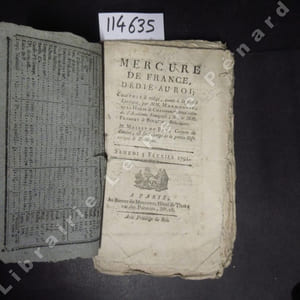 Mercure de France N° 6. Samedi 5 Février 1791