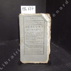 Mercure de France N° 8. Samedi 19 Février 1791 - Avec un Supplément à l'article de Paris & aux nouvelles étrangères du jeudi 17 février 1791