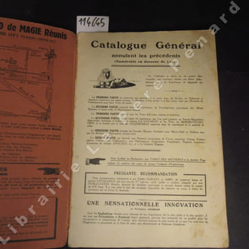 Institut International de Magie. Fabrique d'Appareils de Prestidigitation. Catalogue général. Institut International de Magie - Art, Subtilité, ...