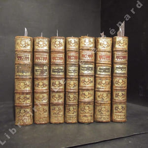 Lettres angloises, ou Histoire de Miss Clarisse Harlove. Nouvelle édition, augmentée de l'Eloge de Richardson, des lettres posthules & du testament de Clarisse. (Complet, 14 volumes reliés en 7 tomes).