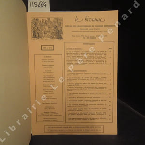 Le Bivouac. Bulletins N° 1, 2, 3 et 4 : Année 1986 complète (4 volumes) - Colonel-Général Cavalerie, étendards, 1745 (RIGO) - Encore à propos de Bailen, les légions de réserve (François BUTTNER) - "More Majorum", les uniformes des légionnaires parachutistes, 2e R.E.P. (Jean-Paul BENAVENTE) - L'Armée d'Afrique. Veillée d'armes au bivouac, 12 août 1844 (Daniel LORDEY) - Légion étrangère. L'uniforme du Légionnaire au Mexique, 1863-1867 (Raymond GUYADER et Daniel LORDEY) - Les Sapeurs-Pompiers de Paris. Brève étude sur les casques, 1765-1986 (Daniel LORDEY) - Italiani con Napoleone. Le Général de Division Giuseppe, Antonio Majnoni (Antonio AIMARETTI) - Légion étrangère. La cavalerie de la Légion étrangère au Mexique, 1863-1867, uniformes (Raymond GUYADER et Daniel LORDEY) - Comment et grâce à qui les troupes anglaises évacuèrent Toulon le 18 décembre 1793 (Jean-Lazare ROMETTE) - Bivouac en Egypte, Mai 1801 (RIGO) - Le Régiment de Carignan-Sallières en Nouvelle-France, 1665-1668 (Bruno HELIAS) - Le Tigre du 5th Lancers, 1865 (Jacques BROUILLET) - ...
