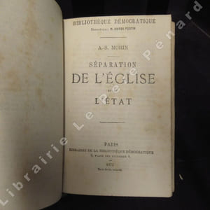 Histoire de la Jacquerie (1358). Suivi de: Séparation de l'Eglise et de l'état (deux ouvrages relié en un seul volume)