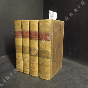 Précis de l'histoire du Bas-Empire, ou anecdotes de Constantinople, depuis le règne de Constantin, son fondateur, jusqu'à la prise de Constantinople par Mahomet II, et jusqu'à nos jours; précédé de la Chronologie des Empereurs d'Orient, extraite de l'Art de vérifier les dates, et suivi d'une table générale. Nouvelle édition. Tome I, II, III & V. (4 volumes sur 5, tome IV manquant)