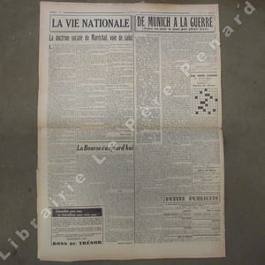 Je suis partout N° 507 : Vive le maréchal (Robert Brasillach) - La Yougoslavie paie (François Dauture) - A service de la radio (Ce que j'ai vu à Vichy, par Lucien Rebatet) - Se débrouiller (Abel Bonnard) - De Munich à la guerre (Note au jour le jour par Jean Zay) - ...
