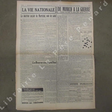 Je suis partout N° 507 : Vive le maréchal (Robert Brasillach) - La Yougoslavie paie (François Dauture) - A service de la radio (Ce que j'ai vu à ...