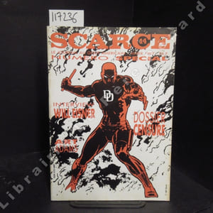 Scarce n°14 : Interview Will Eisner / Dossier Censure / Art Adams. La commission de Contrôle et de Surveillance - La censure et Lug - Evolution de Daredevil - Lug et Daredevil - Le courrier des fans de Strange (version non-expurgée) - Conclusion de notre dossier Imports USA - Will Eisner (interview) - Eisner et The Spirit - Le chant du Guépard, l'indispensable du Batman de ces derniers mois - Zooniverse - Colin Paraskevas et Fil Barlow - EC-Comics - L'Ile déserte - Flash - Super-héros à construire - Art Adams - ... Inclus un poster "Couverture originale de Camelot 3000" par Brian Bolland (1984)