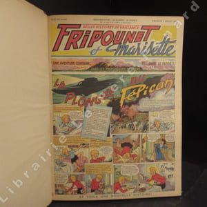 Fripounet et Marisette. Album n°16. 14e année, n°27 (dimanche 4 juillet 1954) à 52 (dimanche 26 décembre 1954). (COMPLET)