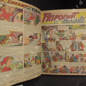 Fripounet et Marisette. Album n°16. 14e année, n°27 (dimanche 4 juillet 1954) à 52 (dimanche 26 décembre 1954). (COMPLET)