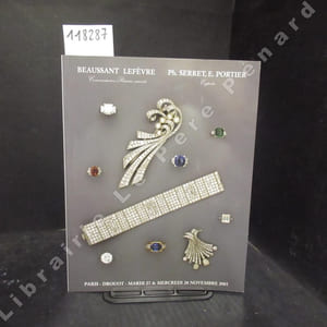 Beaux bijoux - Objets de vitrine des XVIIIème et XIXème siècles - Orfèvrerie ancienne des XVIIème, XVIIIème et XIXème siècles - Argenterie moderne - Métal argenté - Catalogue de vente aux enchères publiques, Mardi 27 Novembre 2001 et Mercredi 28 Novembre 2001