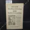 Union des Républicains pour battre la réaction. Discours prononcé par Maurice Thorez, Secrétaire Général du P.C.F., Vice-Président du Conseil, à la ...