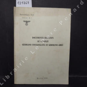 Documents relatifs au conflit germano-yougoslave et germano-grec