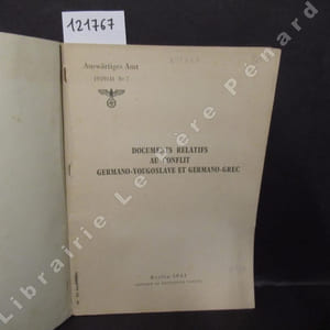 Documents relatifs au conflit germano-yougoslave et germano-grec