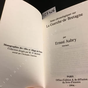 Notes chronologiques sur La Guerche-de-Bretagne