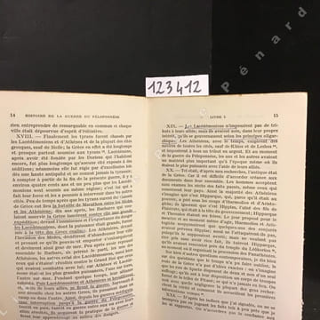 Histoire de la guerre du Péloponnèse. Tome premier et deuxième. (2 volumes). THUCYDIDE - Traduction nouvelle et introduction par Jean VOILQUIN - Notes ...