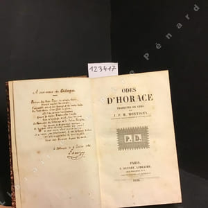 Odes d'Horace. Traduites en vers par J. P. M. MONTIGNY.
