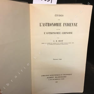 Études sur l'astronomie indienne et sur l'astronomie chinoise