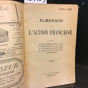 Almanach de l'Action Française - 8e année 1918