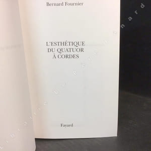L'esthétique du QUATUOR A CORDES