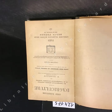 Cours élémentaire d'agriculture, à l'usage de l'enseignement primaire supérieur et de l'enseignement secondaire moderne. BARILLOT, V. (Ingénieur ...