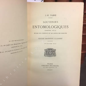 Souvenirs Entomologiques. Etudes sur l'instinct et les moeurs des Insectes. Edition définitive illustrée. Tomes I à X (10 volumes)