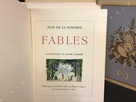 Fables - 3 volumes - Illustrations en couleur d'Henry Lemarié. LA FONTAINE, Jean - Henry LEMARIÉ