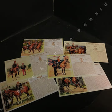 A.B.C. OF THE ARMY. Album de 123 Cartes postales illustrées représentant des régiments anglais ( Life Guards, Dragoon Guards, Horse Guards, Hussars, ...