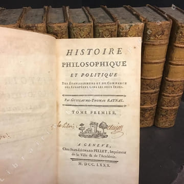 Histoire Philosophique et Politique des Etablissemens et du Commerce des Européens dans les deux Indes - 10 volumes. RAYNAL, Guillaume-Thomas