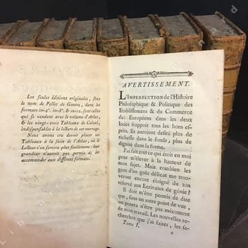 Histoire Philosophique et Politique des Etablissemens et du Commerce des Européens dans les deux Indes - 10 volumes. RAYNAL, Guillaume-Thomas