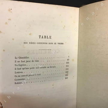 Comédies et proverbes. Seule édition complète revue et corrigée par l'auteur. Tome premier et second. (2 volumes). Alfred de Musset
