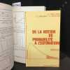 De la notion de probabilité à l'estimation. Manuel d'exercices corrigés avec rappels de cours. . BERNADET, Maurice -LARGERON, Christine - RICHARD, ...