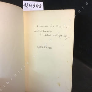 Révolution Française. Lyon en 1794 / Notes et documents publiés par Albert Metzger et révisés par Jospeh Vaesen