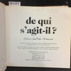 De qui s'agit-il ? Henri Cartier-Bresson